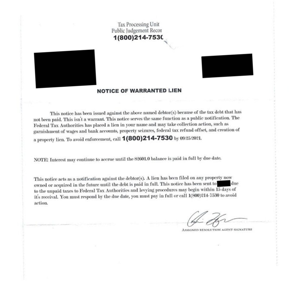 Fake Irs Letter Template