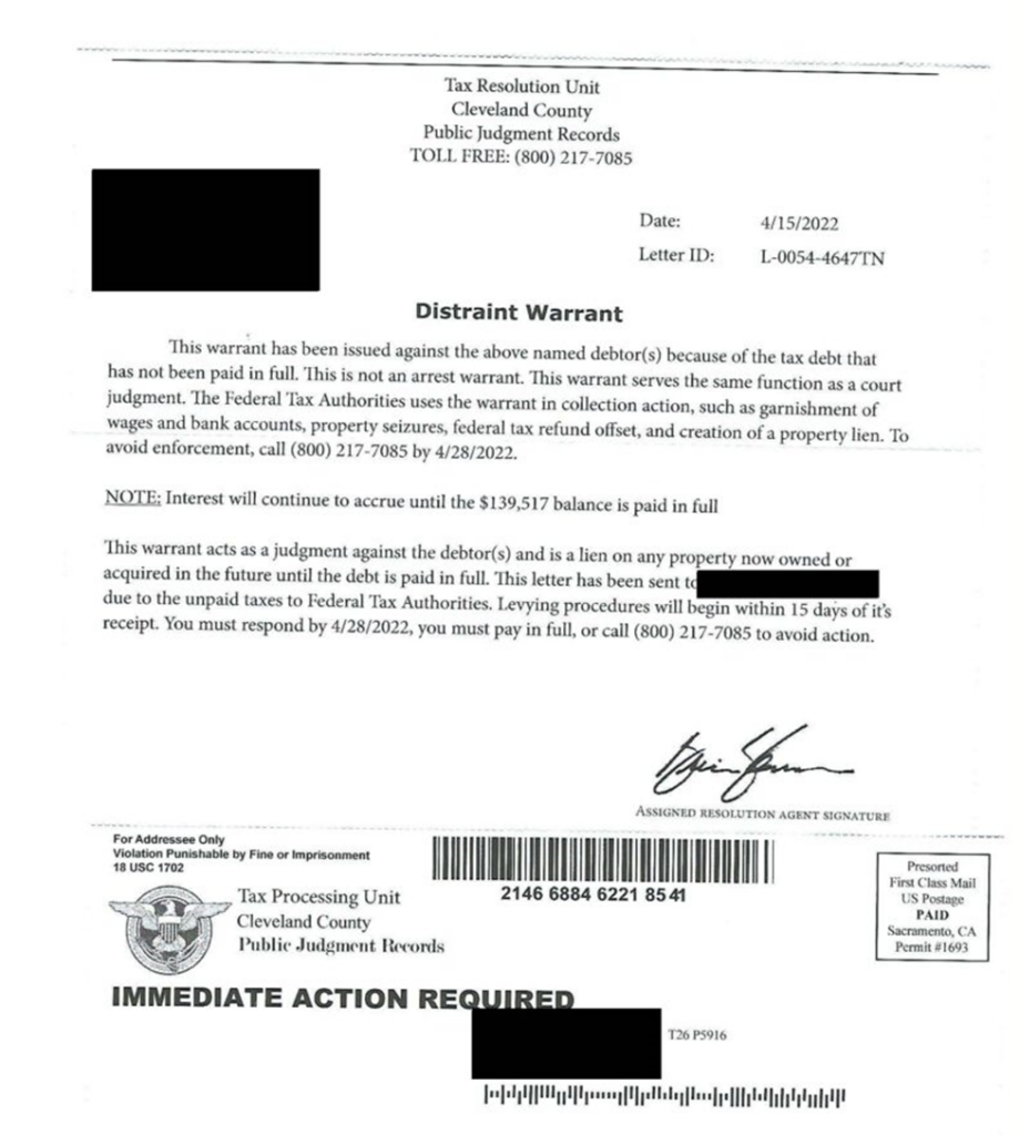 sample irs letters